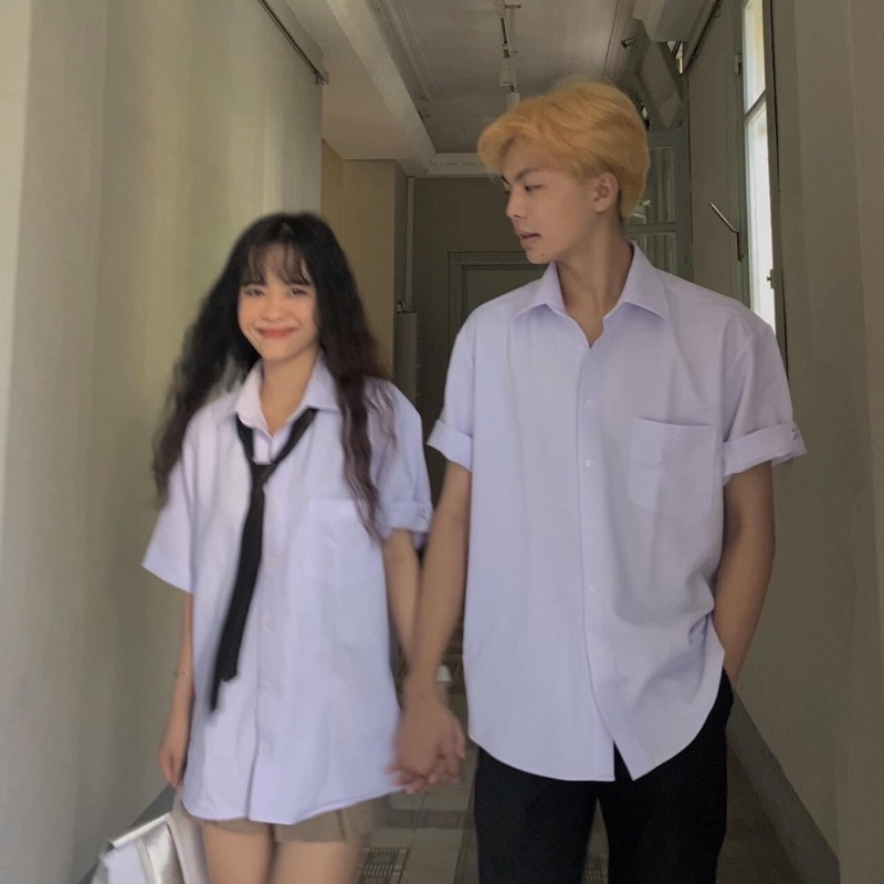 Áo Sơ Mi Thêu Sadboiz Unisex Nam Nữ Tay Lỡ Ulzzang Phong Cách Hàn Quốc