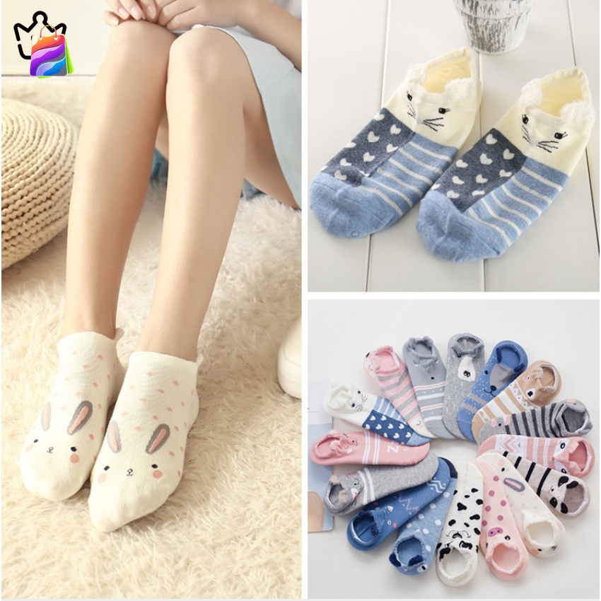 Vớ in hình mèo dễ thương phong cách Hàn Quốc cho nữ JP