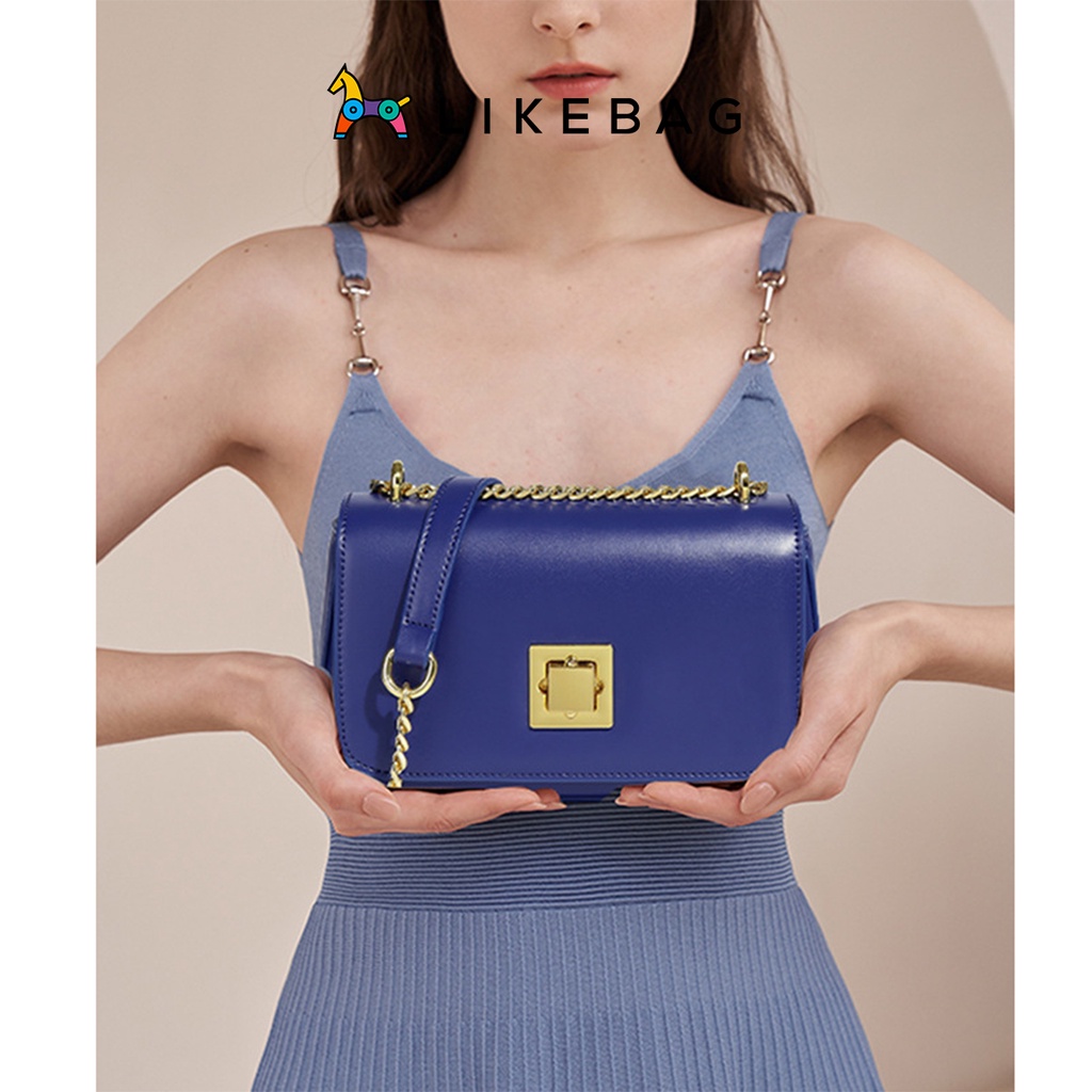 Túi đeo chéo nữ, kẹp nách thời trang LIKEBAG khóa chốt kim loại sang trọng 221XK5988 - LIBAGI