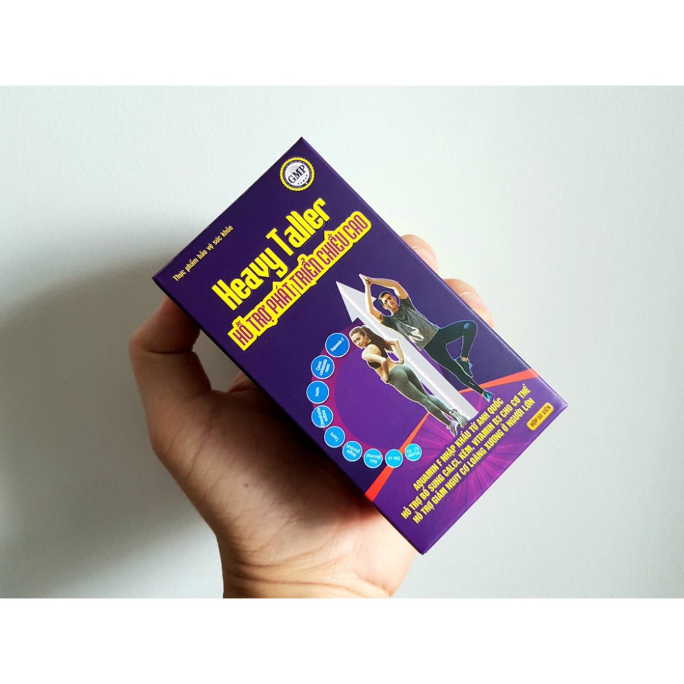 Viên Uống Heavy Taller | Hỗ Trợ Tăng Chiều Cao | Hộp 50 Viên