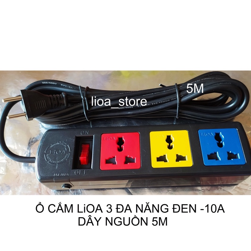 Ổ CẮM ĐIỆN LiOA 3 ĐA NĂNG - MÀU ĐEN