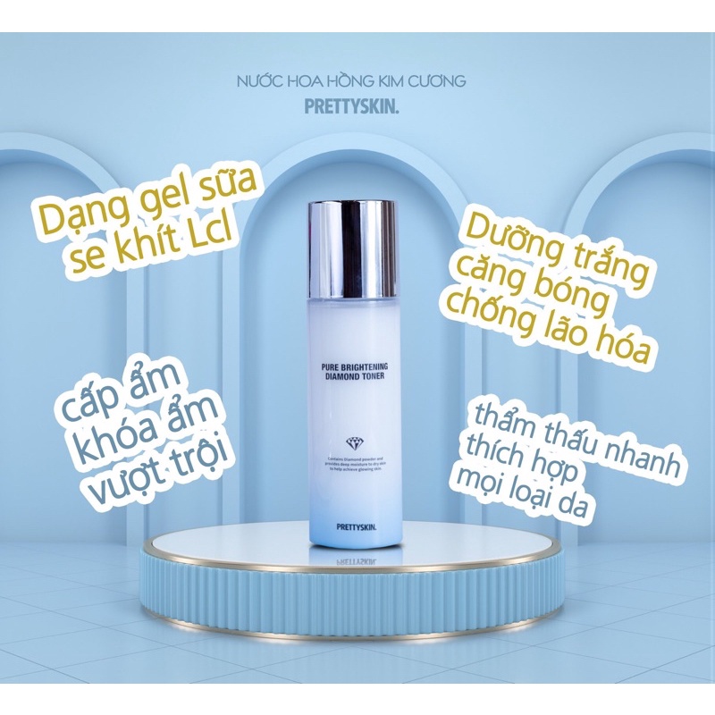 Toner Nước hoa hồng dưỡng trắng Pretty Skin