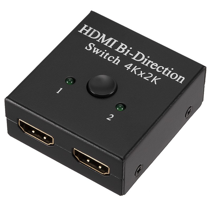 2 Ports Bi-Directional 4K HDMI Splitter HDMI Switch Switcher 1X2 2X1 Split 1 in 2 Out Amplifier 1080P 4Kx2K Switcher
