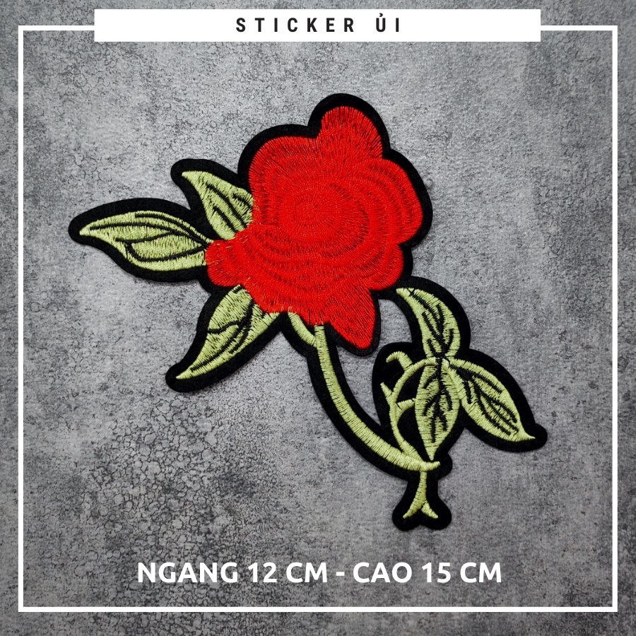 Sticker ủi áo hoa vải thêu cao cấp -DÙNG LÀM BÔNG CÀI ÁO HAY HÌNH ỦI ÁO TRANG TRÍ VÁY, ĐẦM, ÁO DÀI HOẶC LÀM MIẾNG VÁ ÁO