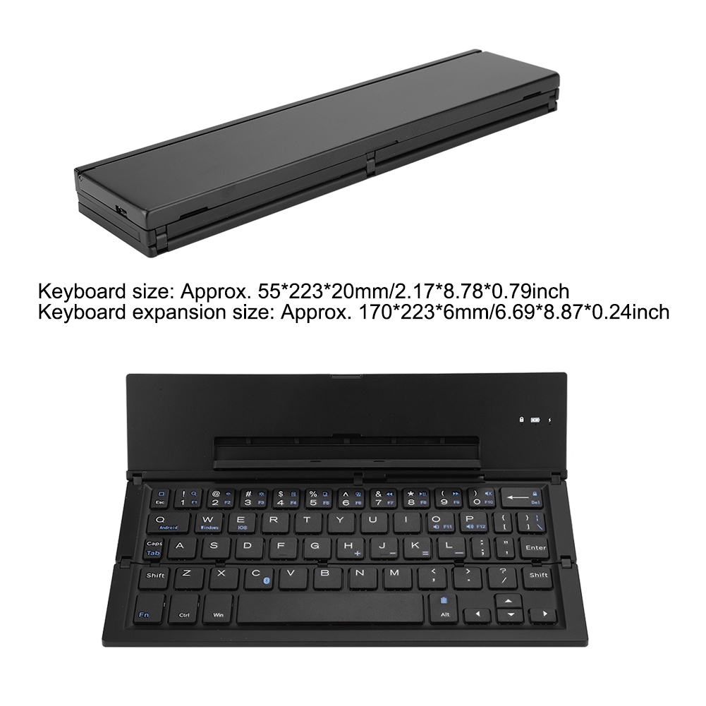 Bàn phím bluetooth không dây bằng hợp kim nhôm có thể gấp lại được | BigBuy360 - bigbuy360.vn