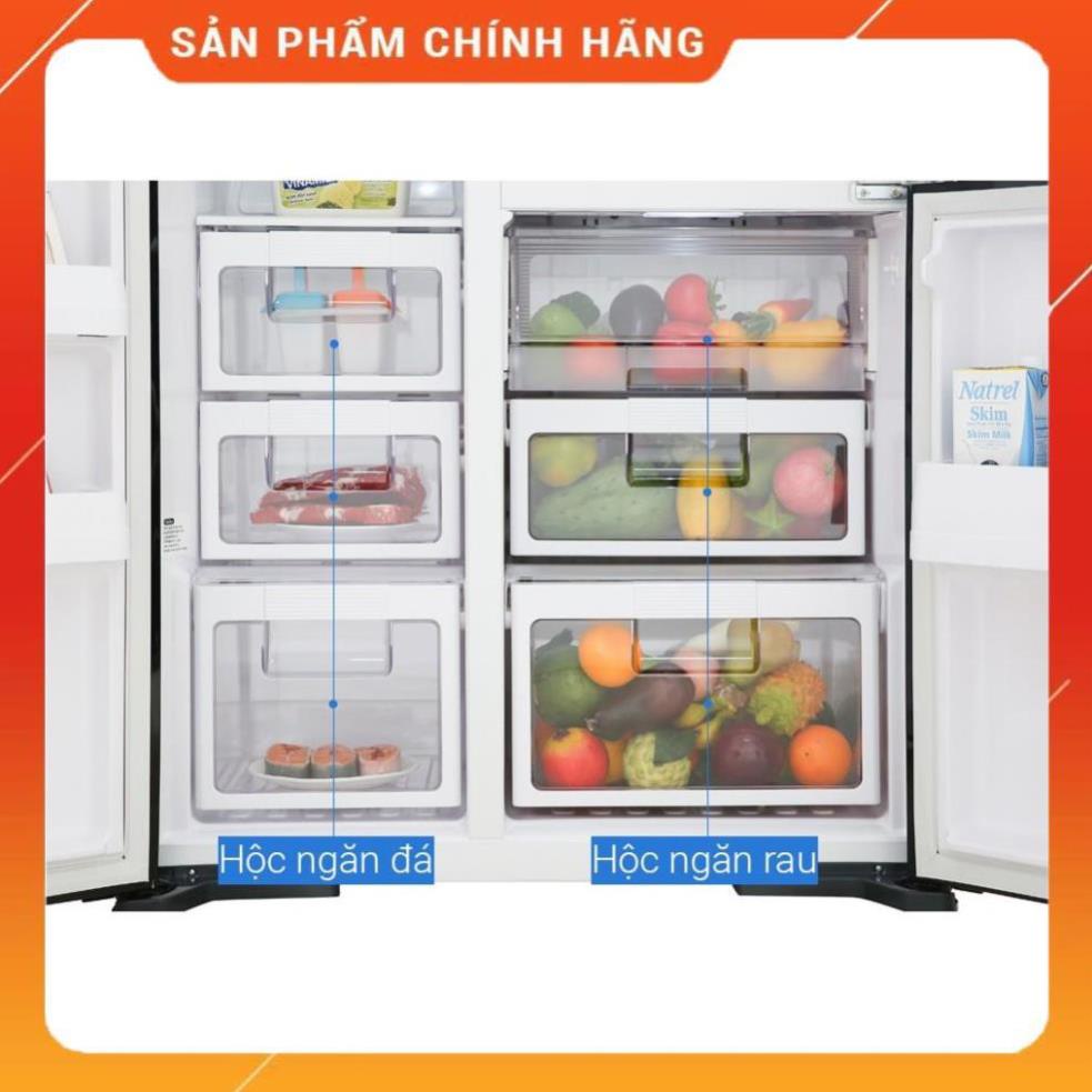 [ VẬN CHUYỂN MIỄN PHÍ KHU VỰC HÀ NỘI ] Tủ lạnh Hitachi Side by side 3 cửa màu đen R-FM800GPGV2(GBK) - [ Bmart247 ] BM