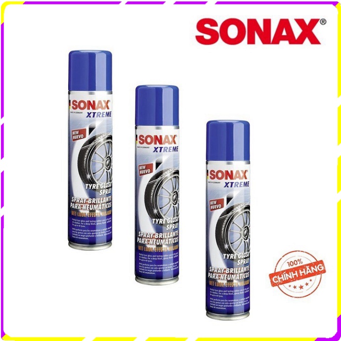 Chai xịt làm bóng và bảo dưỡng lốp xe ô tô, thương hiệu cao cấp Sonax 235300 - 400ml