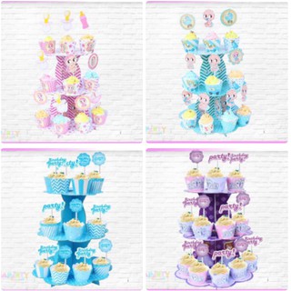 KỆ ĐỂ BÁNH CUPCAKE/ MUFFIN 3 TẦNG PHỤ KIỆN TRANG TRÍ SINH NHẬT ĐẸP