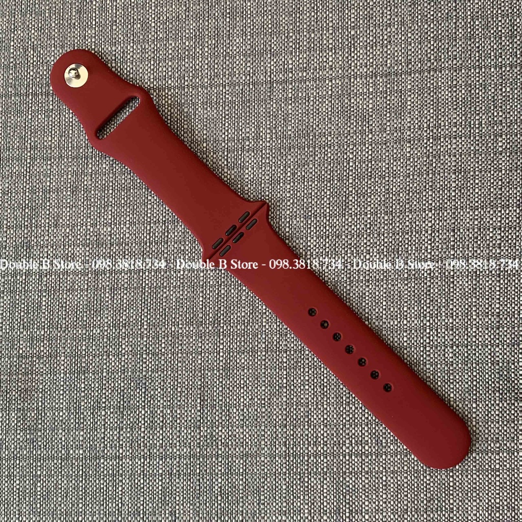 DÂY CAO SU AP WATCH 123456 S500 T24 MÀU ĐỎ CHERRY TRỜI SIÊU THỜI TRANG