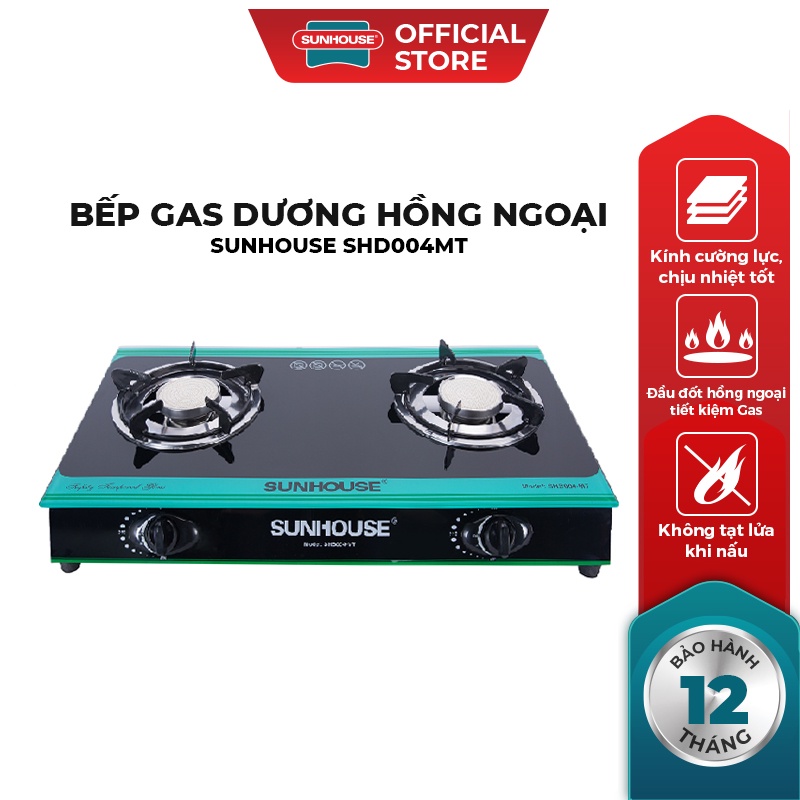 [Mã ELMALL300K giảm 5% đơn 500K] Bếp gas dương hồng ngoại Sunhouse SHB004MT