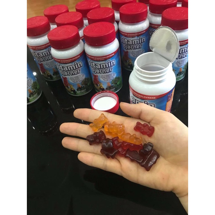 Vitamin  tổng hợp  kẹo dẻo hình chú gấu Bjorner Na Uy hộp 60 viên