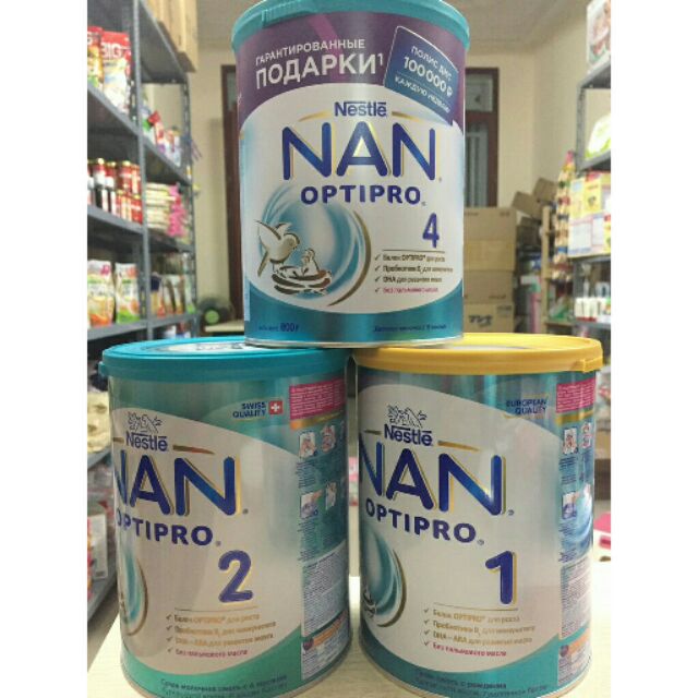 Sữa Nan Nga 800g đủ số 1,2,3,4 ( date 2022)