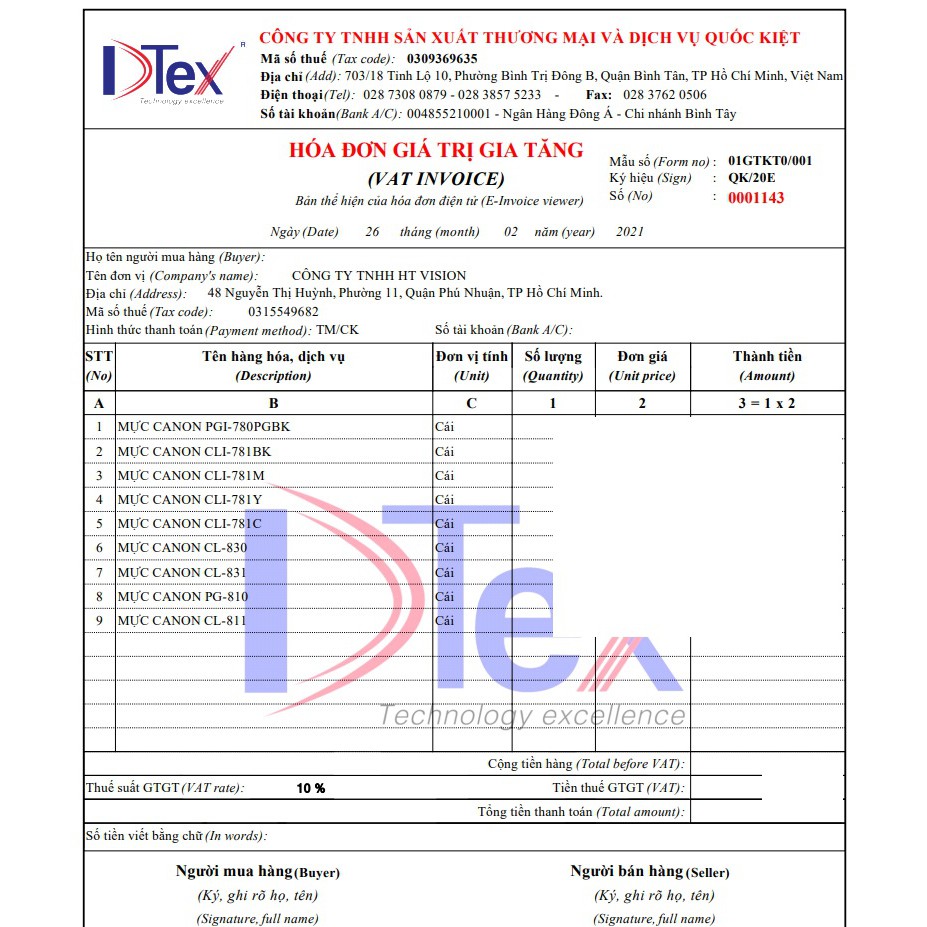 Mực in Canon CLI-781 Black Ink Tank (2116C001AA) dùng cho máy Canon TS8270/TS8370/TS6370/TS707/TS9170