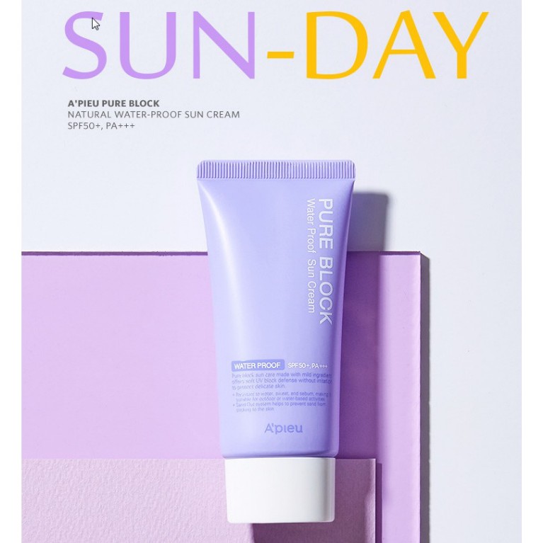 (HSD-01/09/23)Sản Phẩm Chống Nắng A'Pieu Pure Block Natural Waterproof Sun Cream SPF50+/Pa+++ 50ml