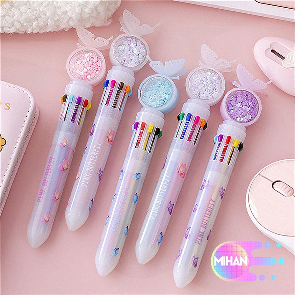 Bộ bút bi MIHAN1 10 màu hình nàng tiên cá dễ thương