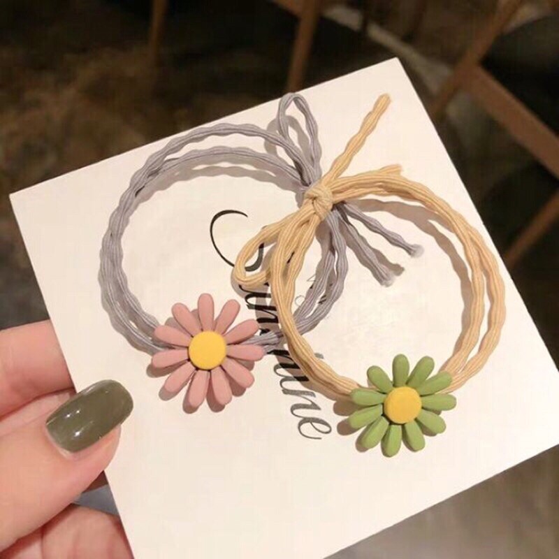 (Siêu rẻ) ❤️5 DÂY BUỘC TÓC HOA CÚC XINH XẮN_TDstore