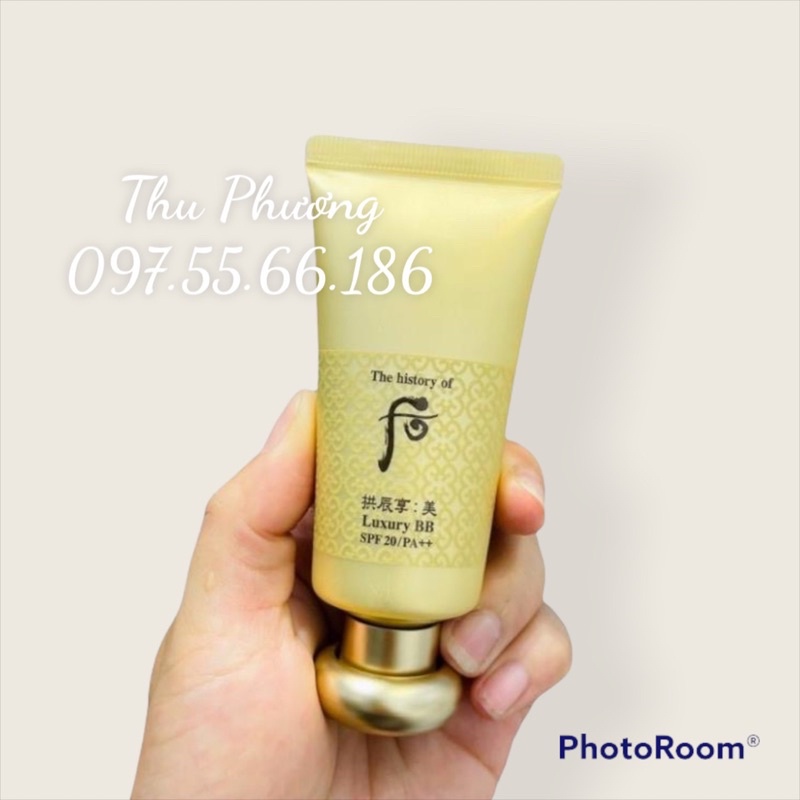 Tuýp Kem nền luxury bb whoo vàng 45ml date 2026 ( tách set)