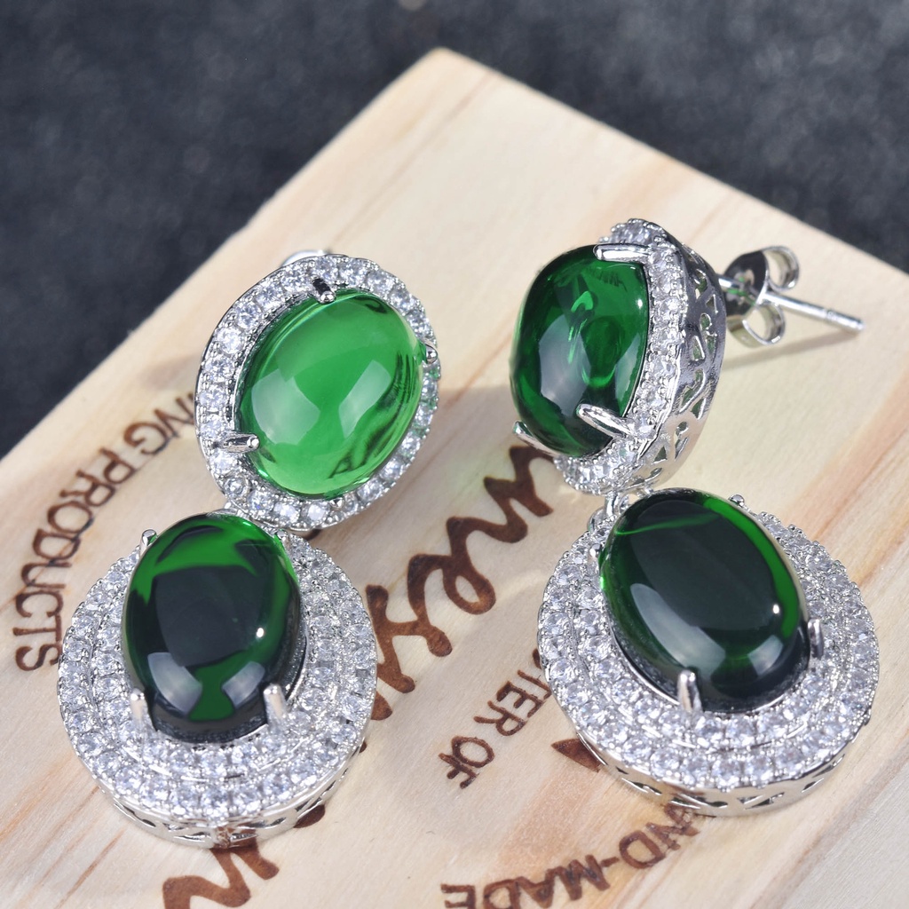 Set Vòng cổ và mặt đá mã não xanh cho ngày của mẹ