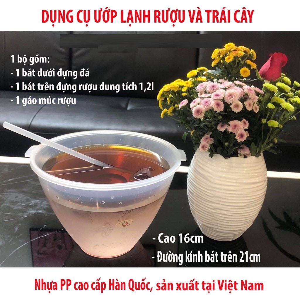 BÁT ƯỚP LẠNH RƯỢU + GÁO MÚC RƯỢU TIỆN LỢI ( TỔNG KHO GIA DỤNG GIÁ RẺ )