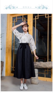 [SẴN SIZE S+XL] HÁN PHỤC VẠT CHÉO THẮT EO