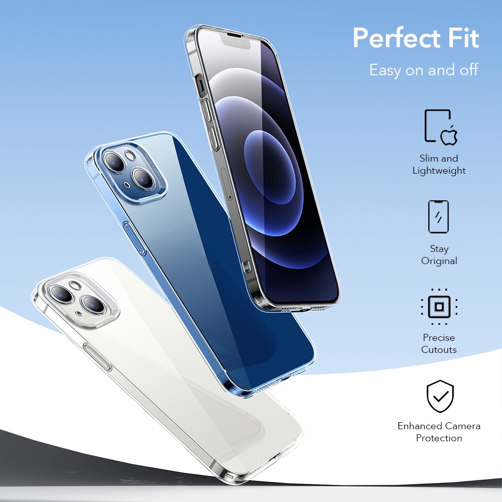 Ốp Điện Thoại Trong Suốt In Logo ESR Thời Trang Cho iPhone 13 / 14 / 14Promax / 13 Pro Max