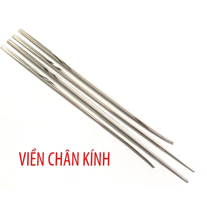 Ốp nẹp viền chân, cong kính xe Hyundai Accent 2018 - 2021, 2022, 2023 inox cao cấp, sáng bóng