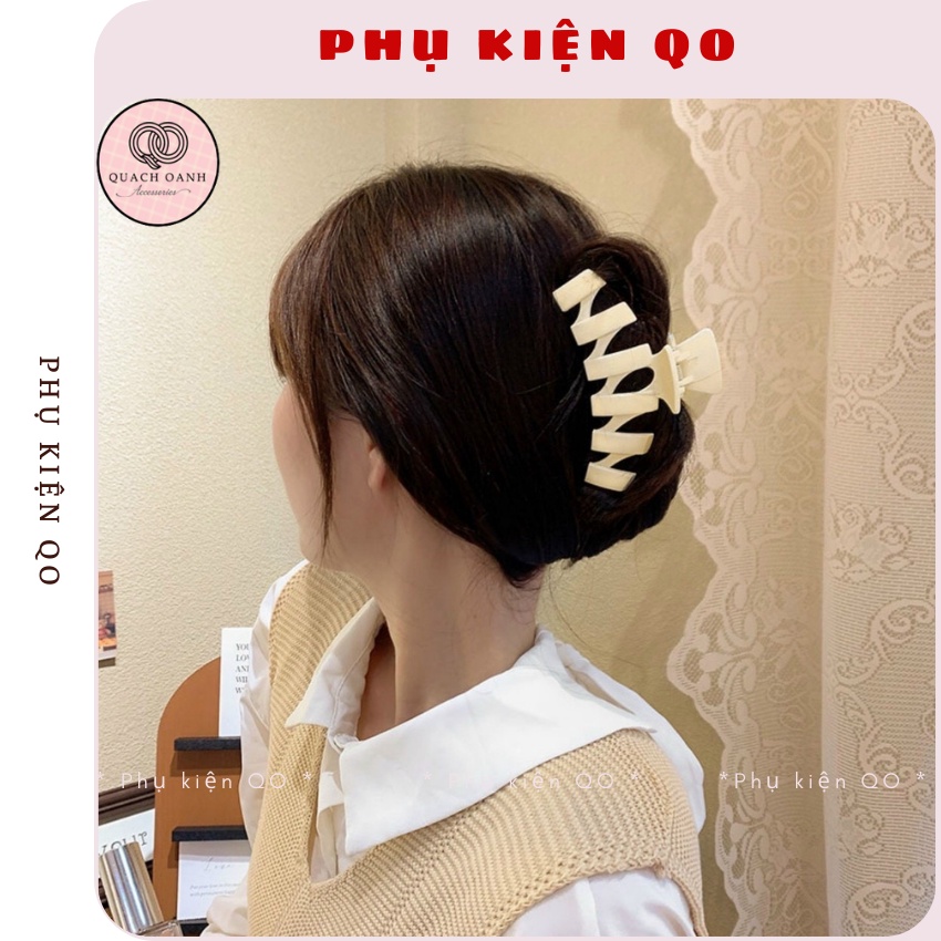 Kẹp tóc càng cua Pastel phong cách Hàn Quốc bản to - Phụ kiện tóc QO BOM32