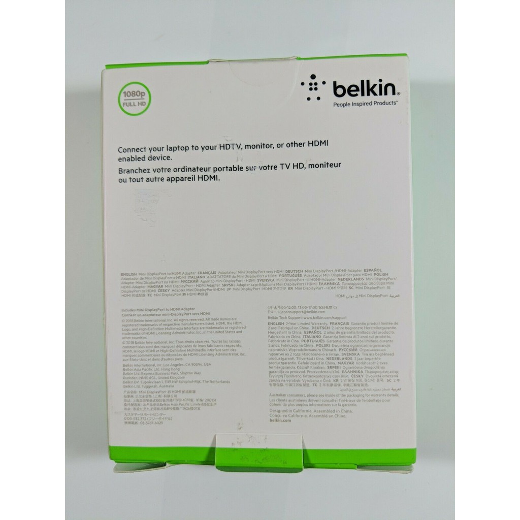 [Chính hãng] Cáp Belkin Mini DisplayPort to HDMI adapter