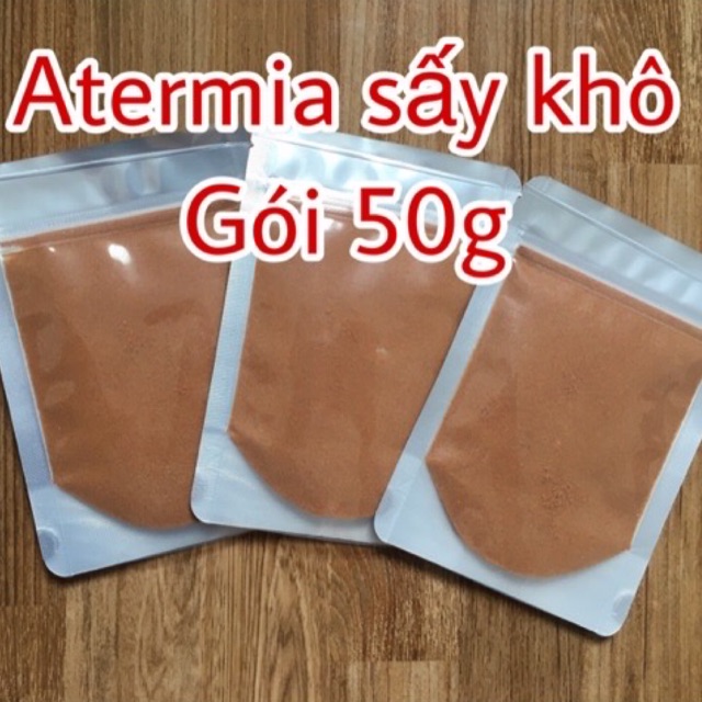 [Mã PET50K giảm Giảm 10% - Tối đa 50K đơn từ 250K] Artermia tách vỏ sấy khô - thức ăn cho cá đầy dinh dưỡng - 50g