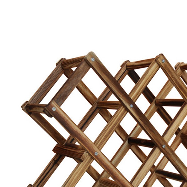Giá để rượu vang 10 ngăn bằng gỗ có thể gập kích thước 45*31*30cm
