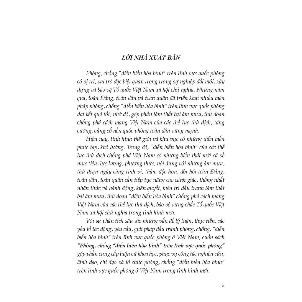Sách - Phòng, Chống "Diễn Biến Hòa Bình" Trên Lĩnh Vực Quốc Phòng | BigBuy360 - bigbuy360.vn