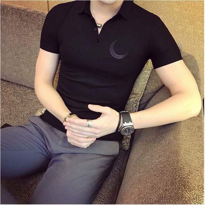 &lt;FREE SHIP&gt; ÁO THUN CÓ CỔ VẢI DÀY DẶN HÌNH THẬT