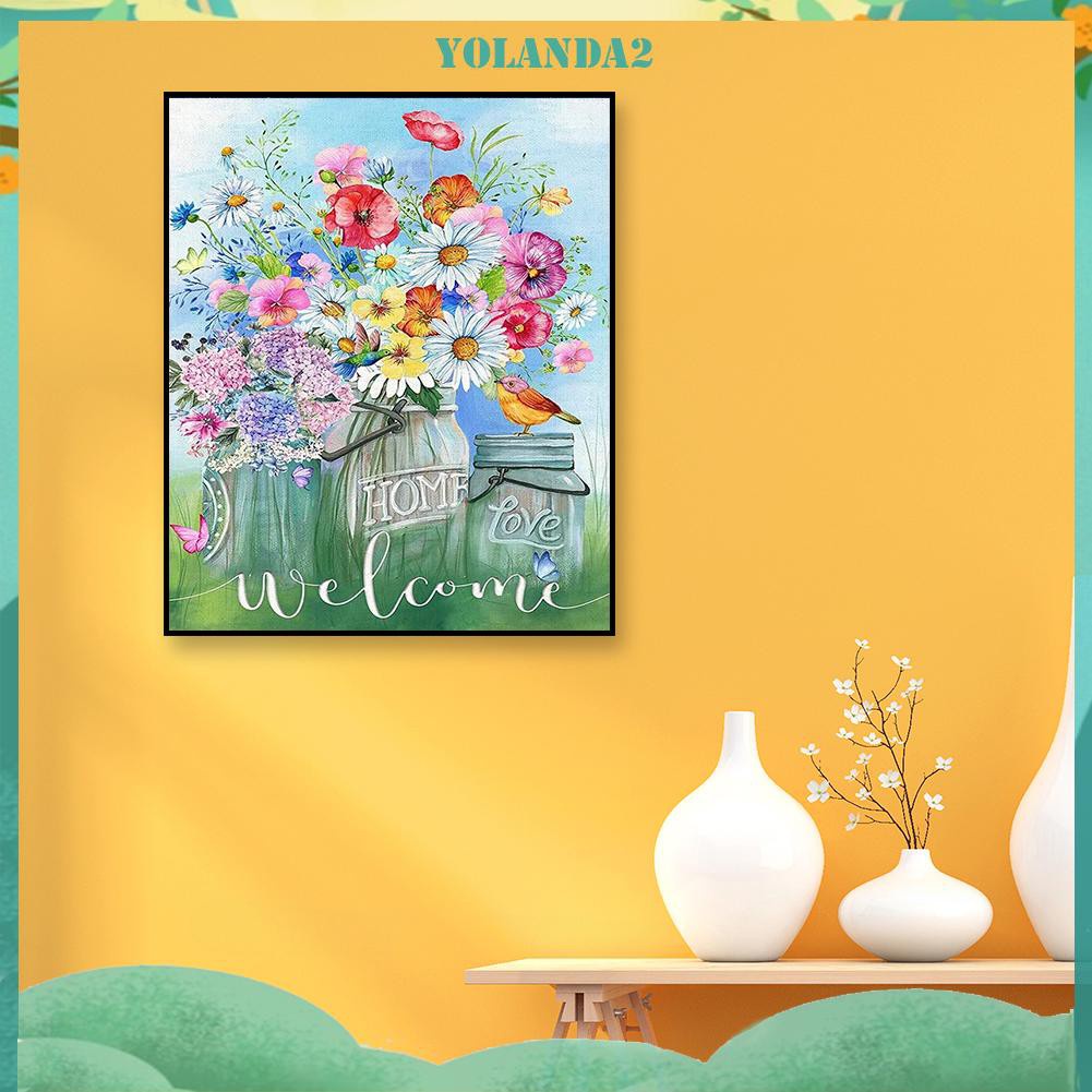 Toàn Bộ Bộ Tranh Thêu Chữ Thập Diy 11ct Hình Bông Hoa