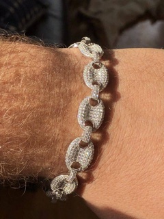 [GIÁ HUỶ DIỆT]Gucci Braclet HipHop hàng có sẵn gucci Link chainZ lắc tay Gucci đính đá phong cách HiPHop Thép không gỉ