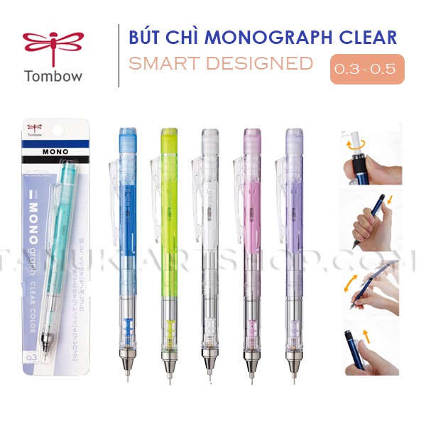 Bút chì kim Mono Graph Clear Color (bản mới 2021)