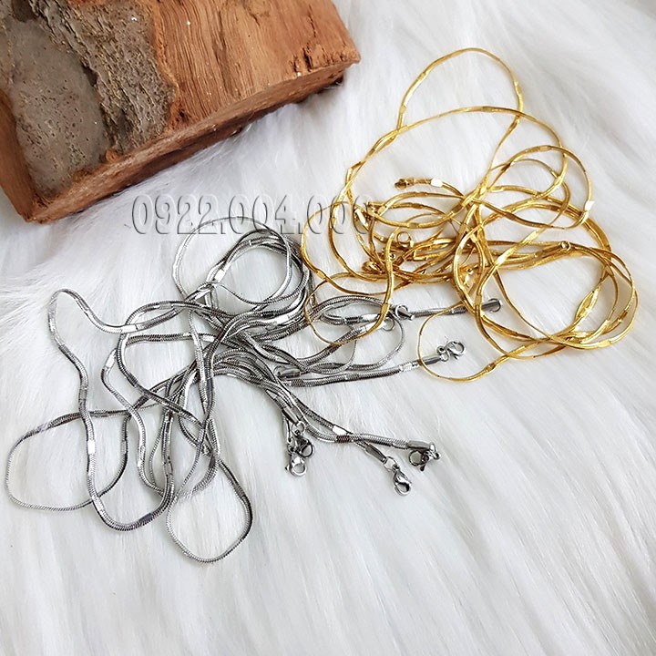Dây chuyền nữ, dây chuyền nam dẹp dập khúc DZ1747