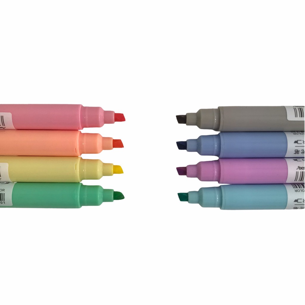 Vĩ 8 Bút Highlighter Pastel Mild BS-883