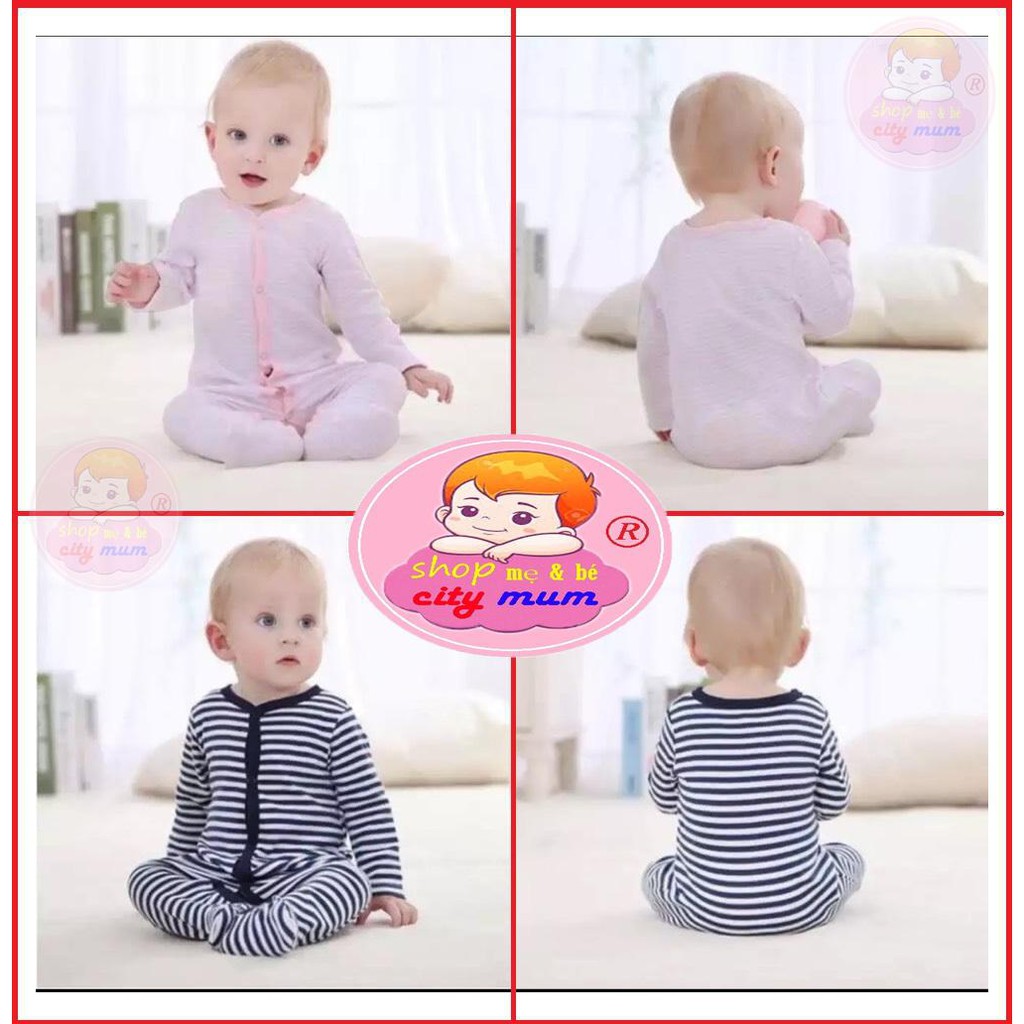 BỘ LIỀN DÀI BÍT CHÂN COTTON MỀM MÁT CHO BÉ SƠ SINH-8KG ( HÀNG NHẬP MALAYSIA )