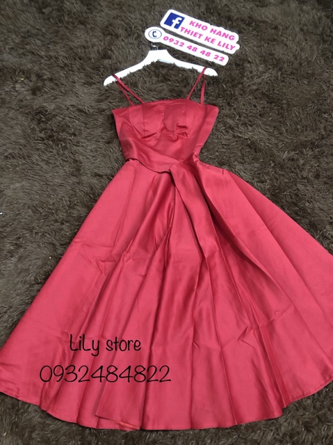 ( ẢNH VÀ VIDEO THẬT 10000% )  Đầm xoè chéo eo xếp ly 2 dây