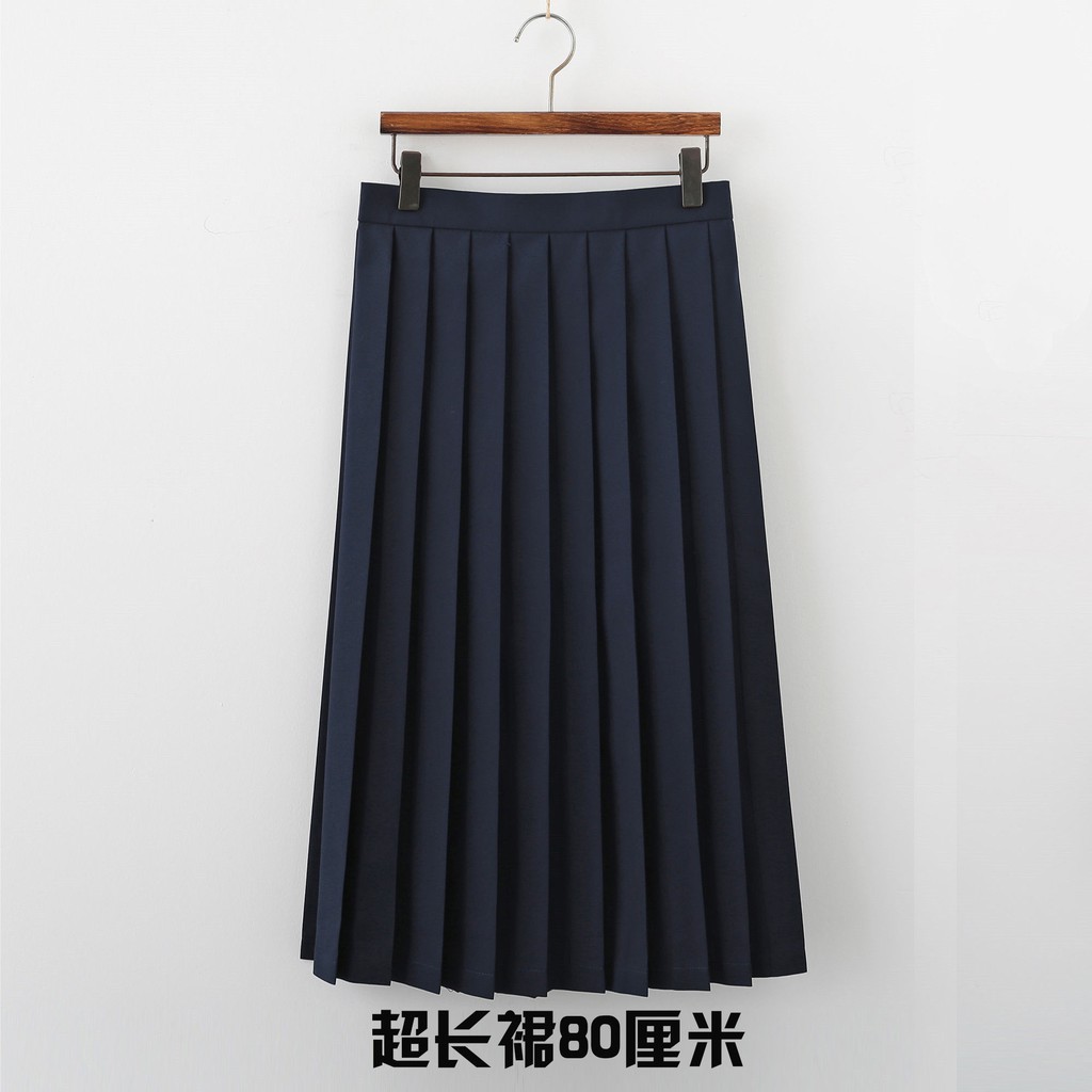 chân váy dàichân váy tennis◙∋[stock] jk váy ngắn kiểu đại học đồng phục xấu nữ dài Bộ đồ thủy thủ Nhật Bản xếp ly