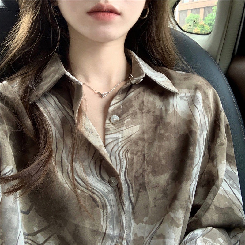 COZOK Áo Sơ Mi Tay Dài Phong Cách Vintage Thời Trang Cho Nữ