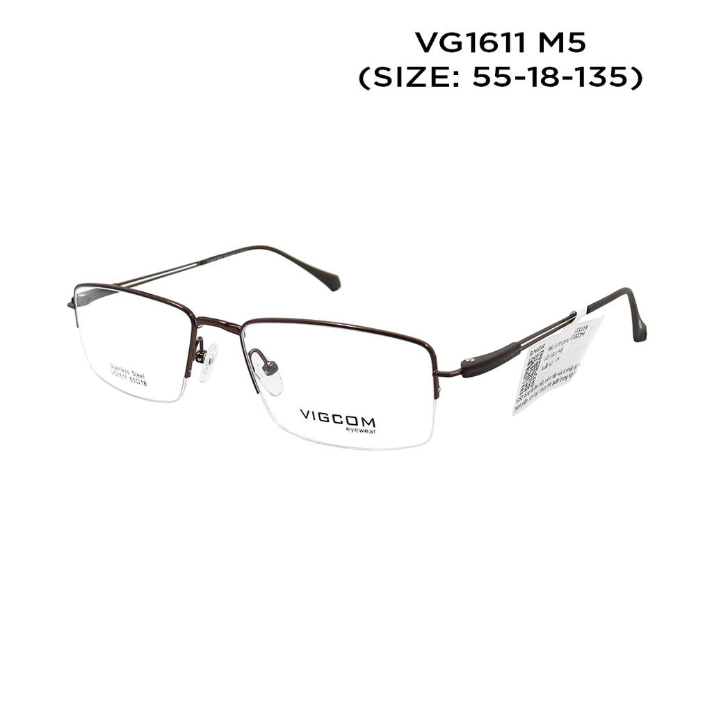 Gọng kính Vigcom VG1611M chính hãng, thiết kế dễ đeo bảo vệ mắt