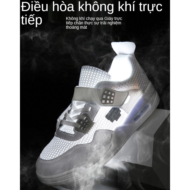 Giày thể thao phối lưới phong cách sang trọng cho bé trai 2021