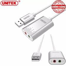 Sound USB - Chuyển cổng USB ra cổng (sound) âm thanh chính hãng UNITEK Y- 247A- Bảo Hành 12 Tháng - 1 Đổi 1