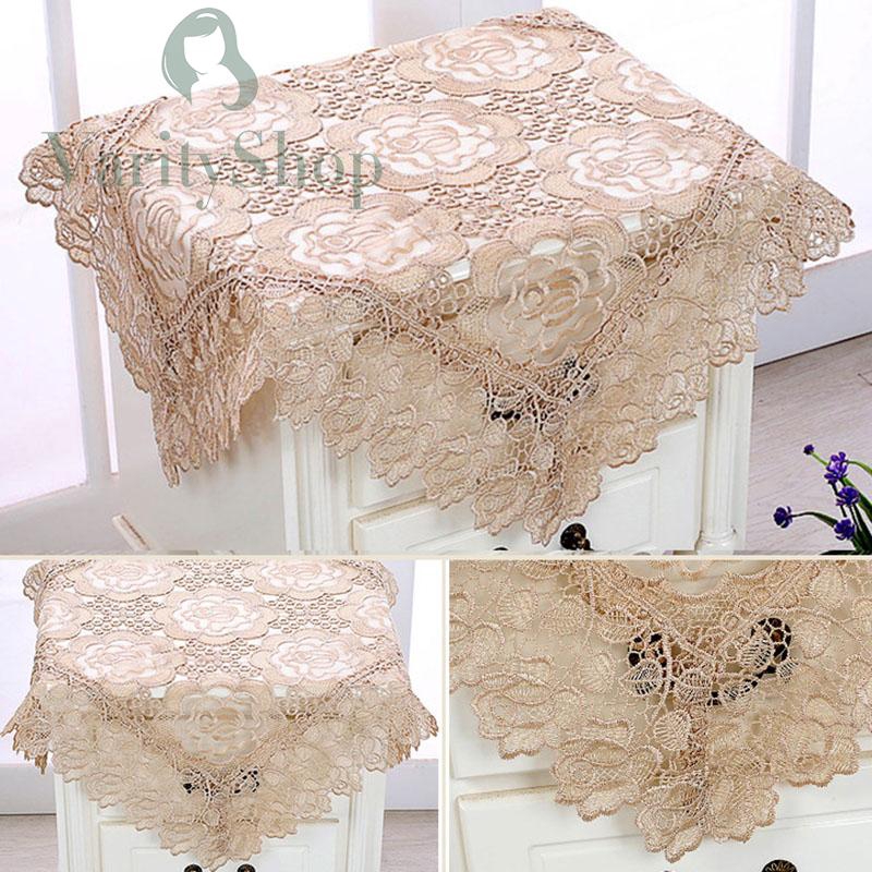 Khăn trải bàn phối ren phong cách vintage xinh xắn trang nhã