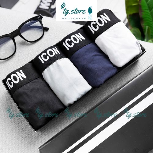 Quần Sịp Nam Boxer Thun Lạnh Cao Cấp Xuất Khẩu IC-01, Quần Boxer Nam Cao Cấp Co Giãn 4 Chiều Cực Thoáng Khí Kháng Khuẩn.