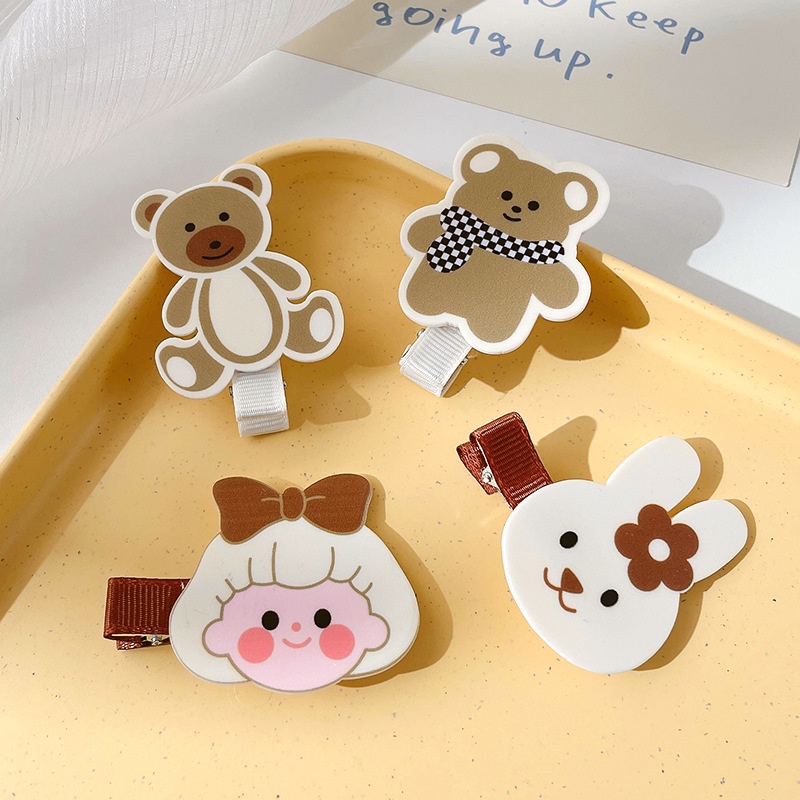 Dây cột tóc kẹp tóc mái hình gấu thỏ dễ thương đồ buộc tóc vải xinh xắn Jennie Accessories
