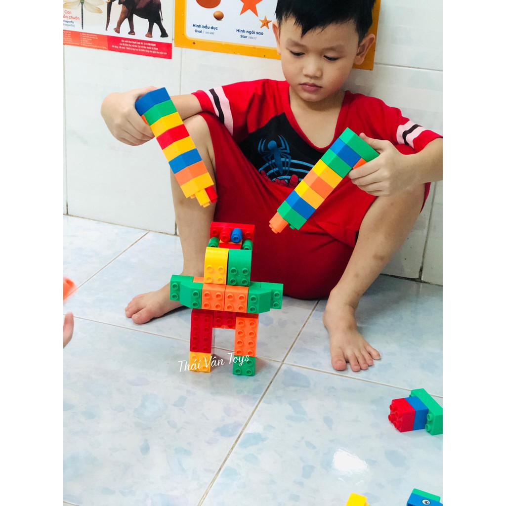 Đồ chơi lego size lớn lắp ghép sáng tạo - Đồ chơi Việt Nam an toàn chất lượng