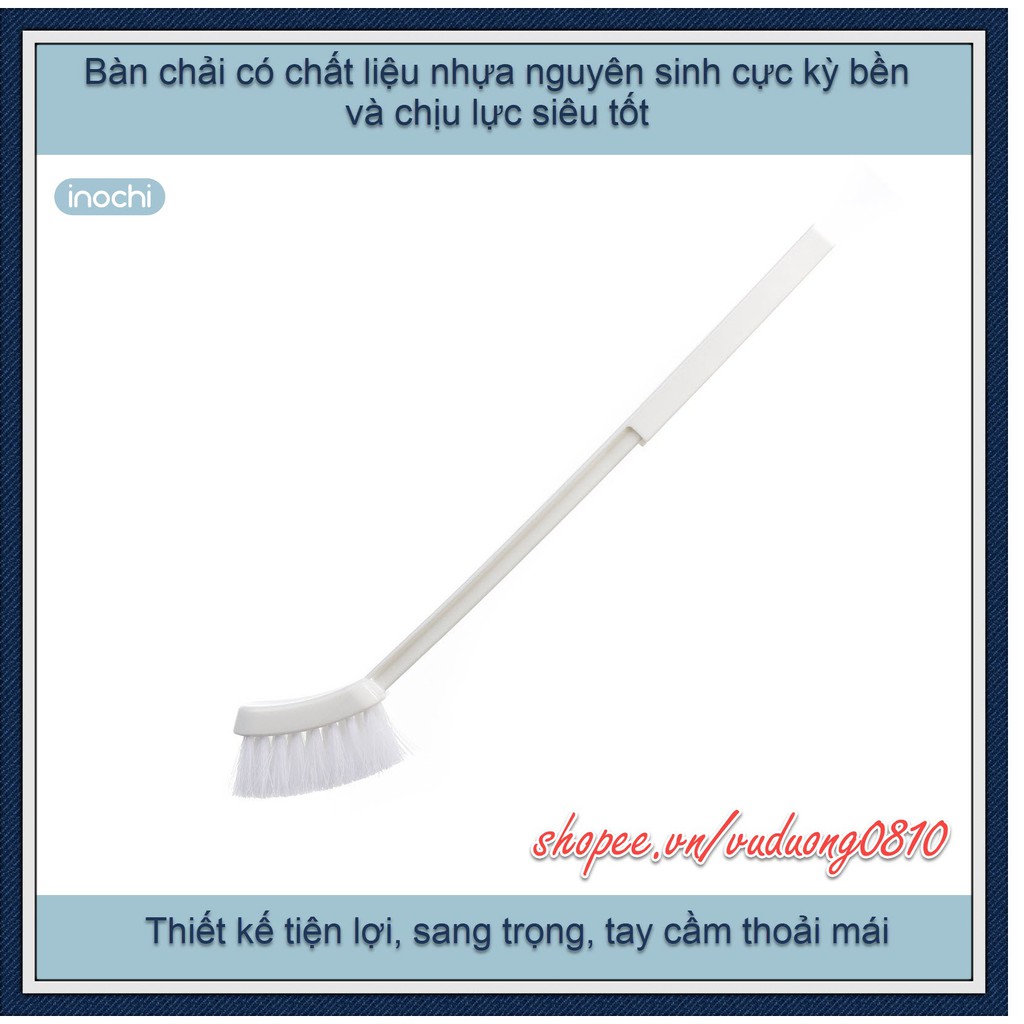 Chổi cọ toilet (bồn cầu) Inochi - lông chổi dày sợi, tay cầm thoải mái