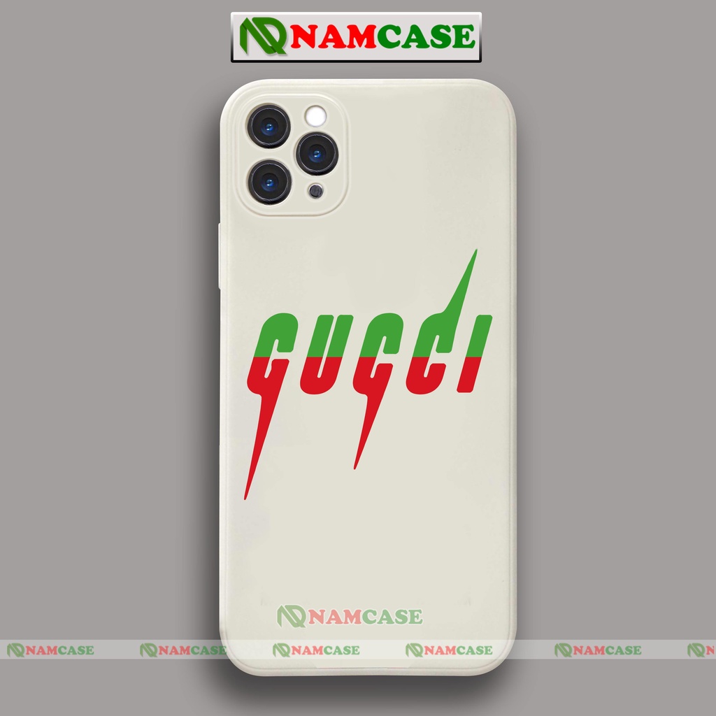 Ốp lưng điện thoại iPhone Gucci tia sét cạnh viền vuông silicon dẻo cho ip 6/6s/7/8/X/XS/XR/11/12/13/14 Pro Plus Max